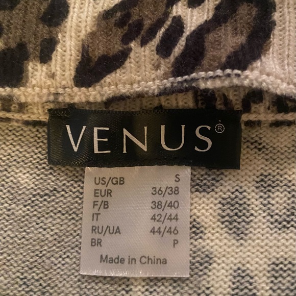 VENUS Womens Cheetah Print Sweater Top - Picture 2 of 5